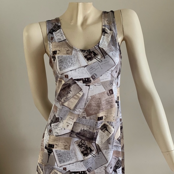 Letters and postcards vintage dress - Picture 2 of 4